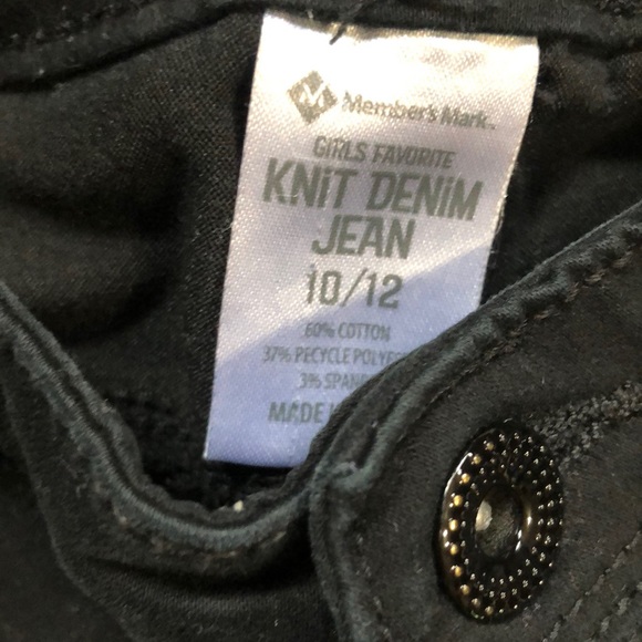 🧜🏼‍♀️3 for $15 item!🧜🏼‍♀️girls favorite knit denim jean sequin pockets - Picture 2 of 5